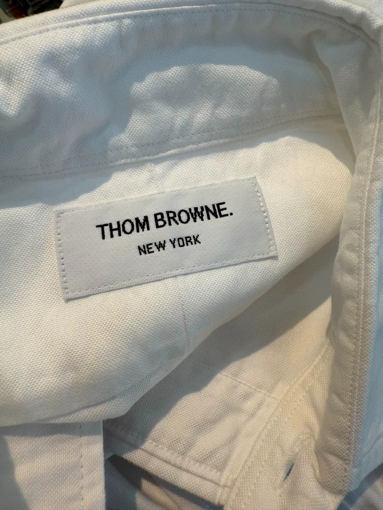 Thom Browne Thom Browne white short sleeve shirt-2507 Size US S / EU 44-46 / 1 - 9 Thumbnail