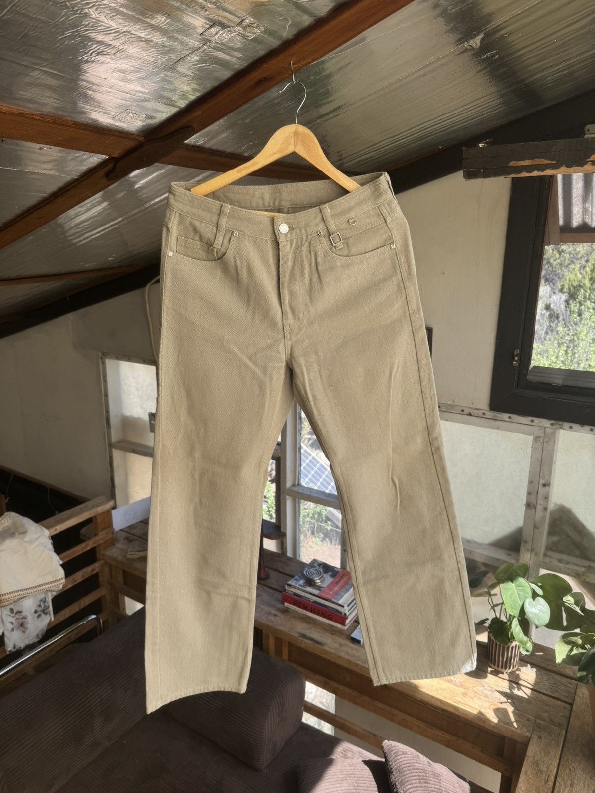 Wooyoungmi Natural/tan straight leg jean Size US 31 - 1 Thumbnail