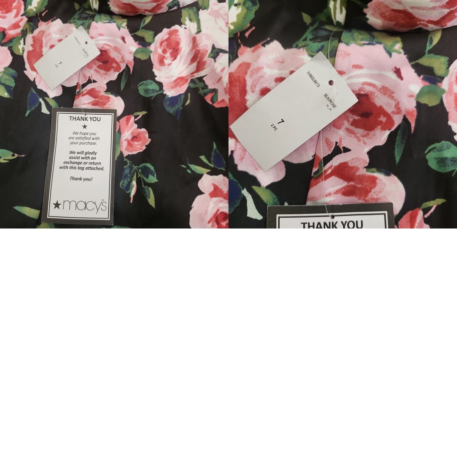 Vintage VINTAGE? City Studio ROSE Black Rose Floral Party Dress Skirt - Size 7 Size 28" / US 6 / IT 42 - 10 Thumbnail