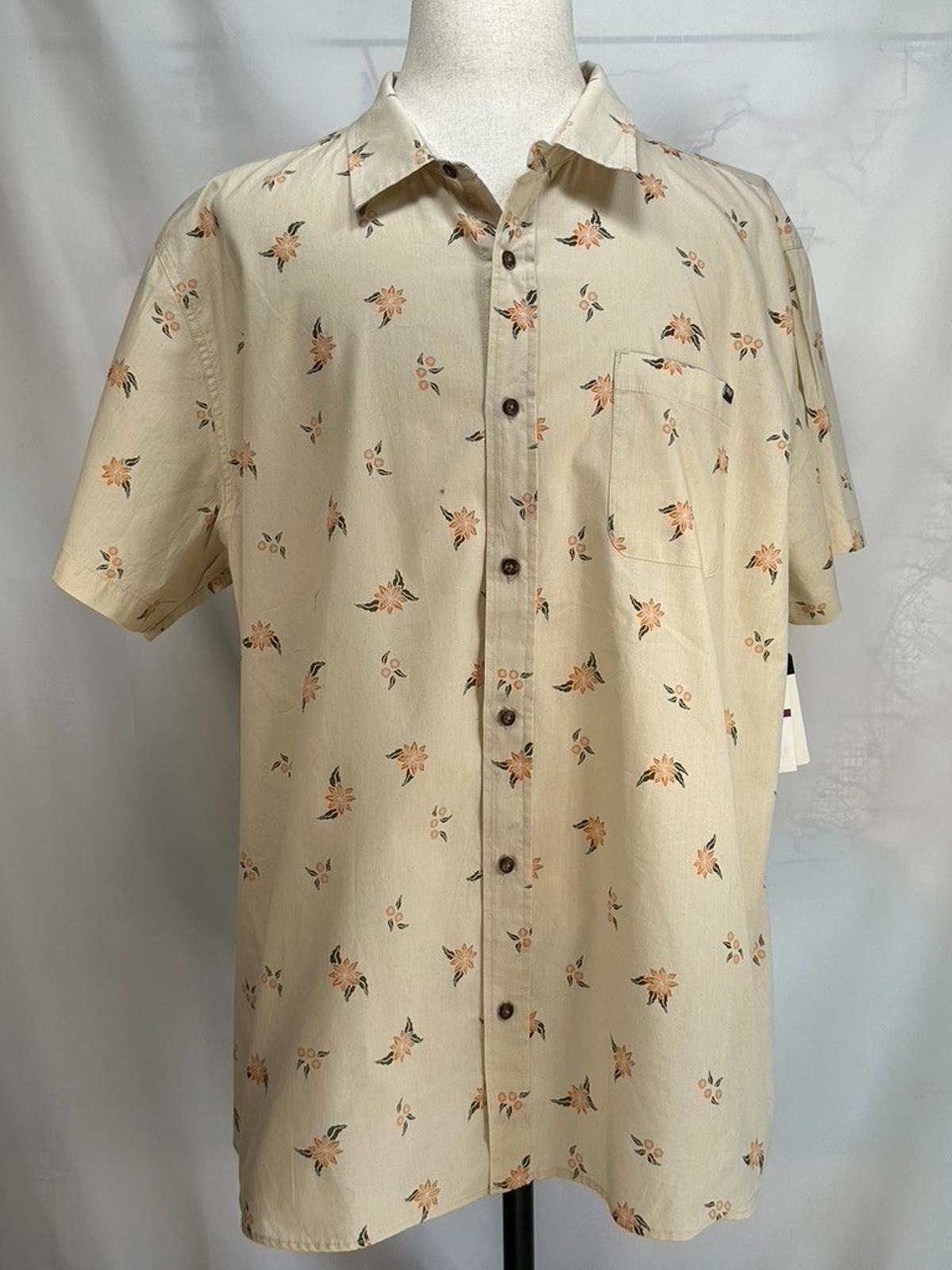 REEF Reef Montana Woven Button Down Short Sleeve Shirt Brown 2XL Size US XXL / EU 58 / 5 - 1 Thumbnail