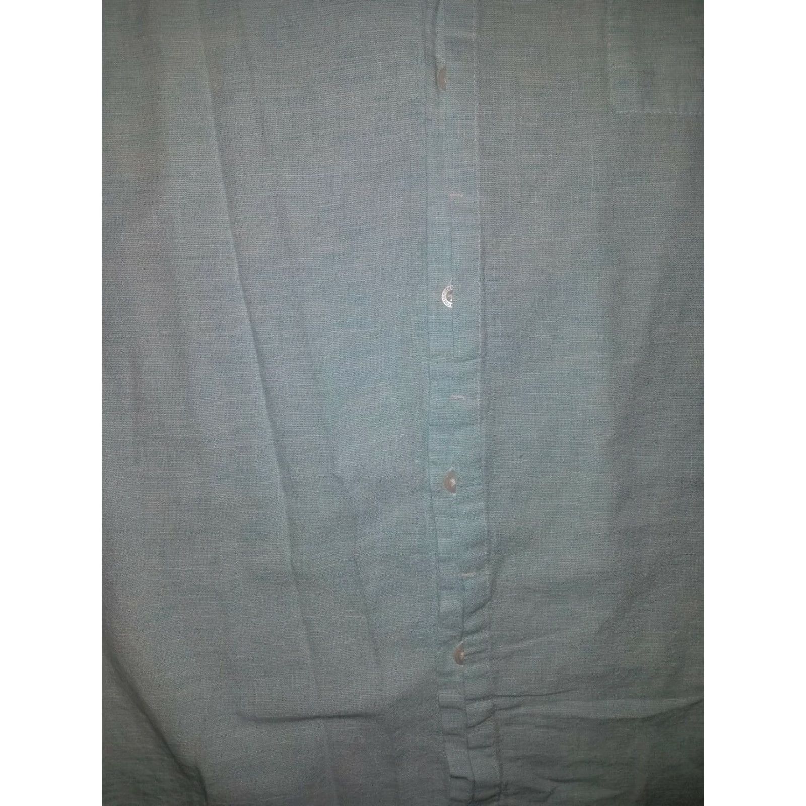 Vintage VINTAGE CottonWorld Men's Light Blue Linen Blend Button-Down Shirt Long Sleeve M Blue Casual Fashion Size US M / EU 48-50 / 2 - 3 Thumbnail