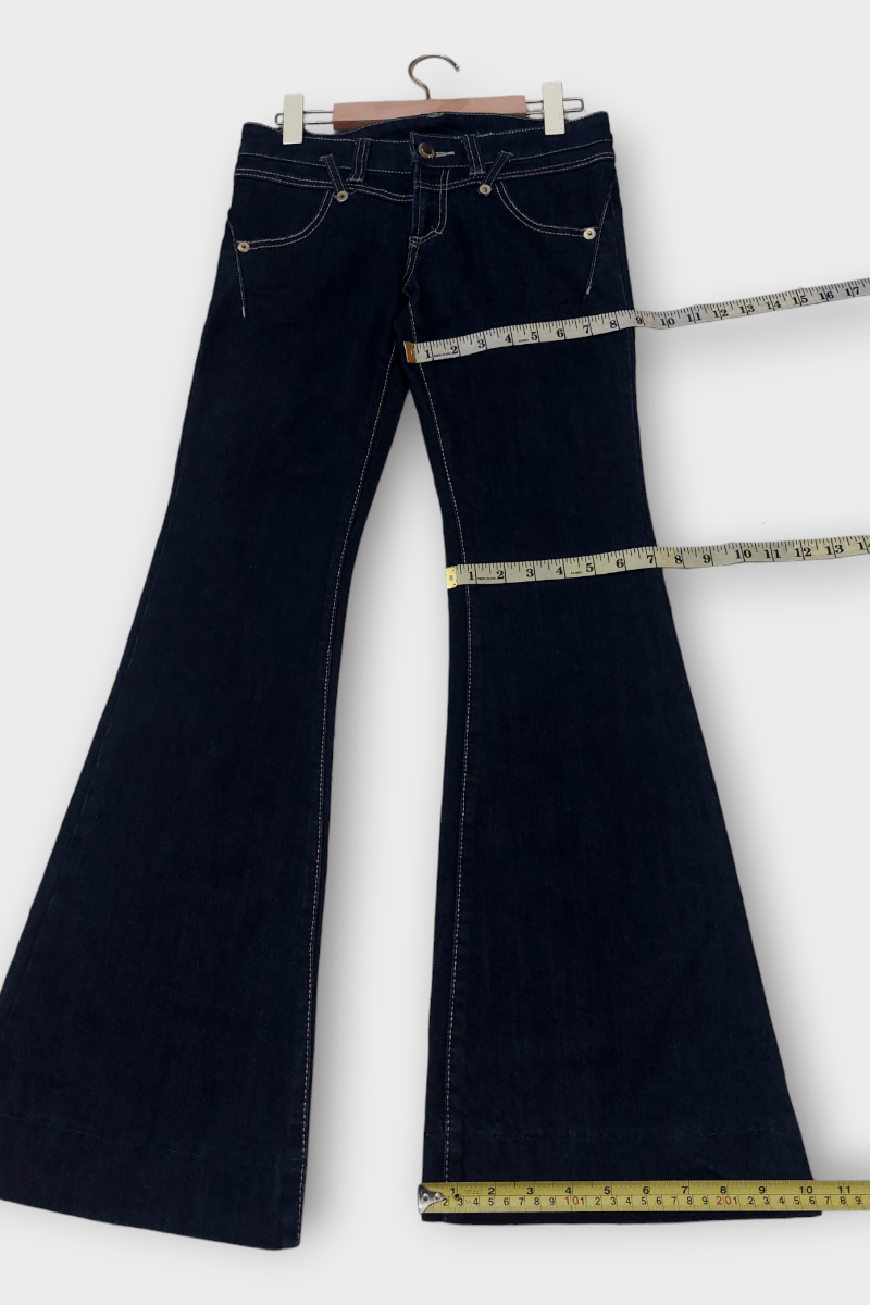 Vintage Flare💥 Pocket Zipped By Original Jeans Size 30" / US 8 / IT 44 - 11 Thumbnail
