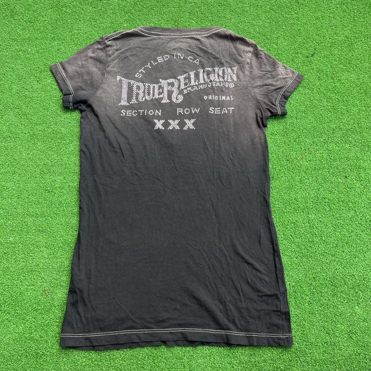 True Religion V-neck t-shirt distressed ombre effect. Size XS / US 0-2 / IT 36-38 - 3 Thumbnail