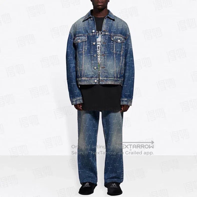 Balenciaga Balenciaga Logo Denim Jacket Size US M / EU 48-50 / 2 - 2 Thumbnail