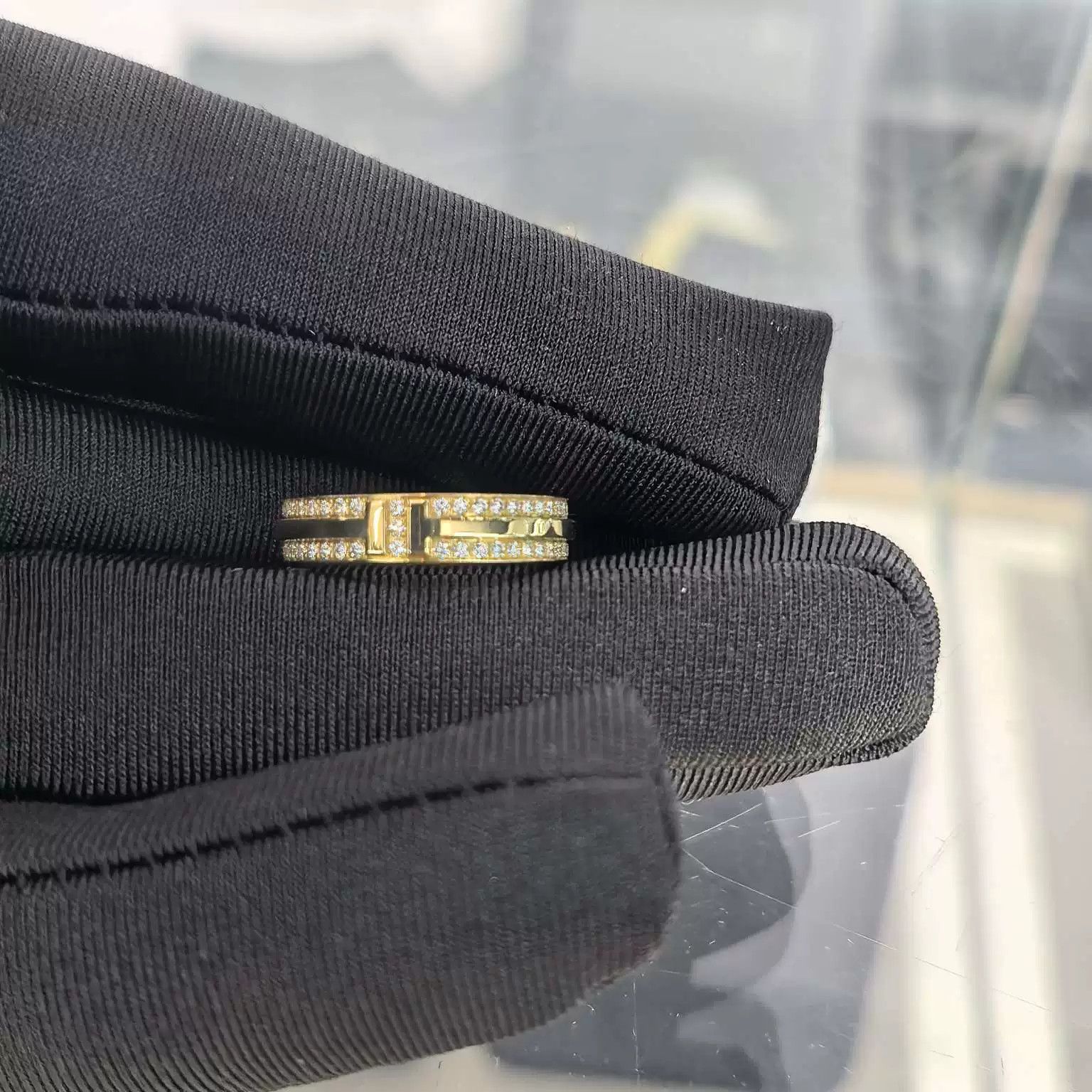 Tiffany & Co. Tiffany & Co. 18k Gold Double T Diamond Ring Size ONE SIZE - 1 Thumbnail