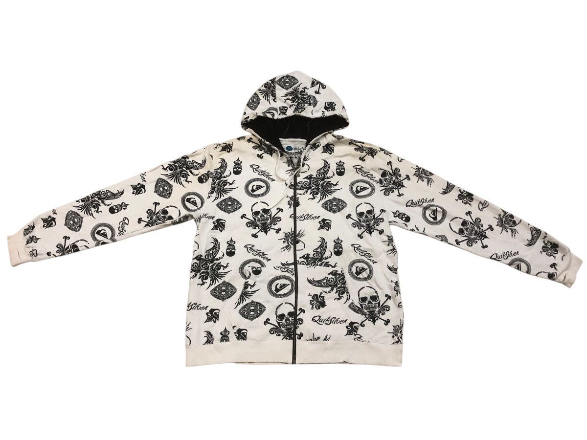 Quiksilver Dope Quiksilver All Over Skull Print Zipper Hodie Size US XL / EU 56 / 4 - 1 Thumbnail