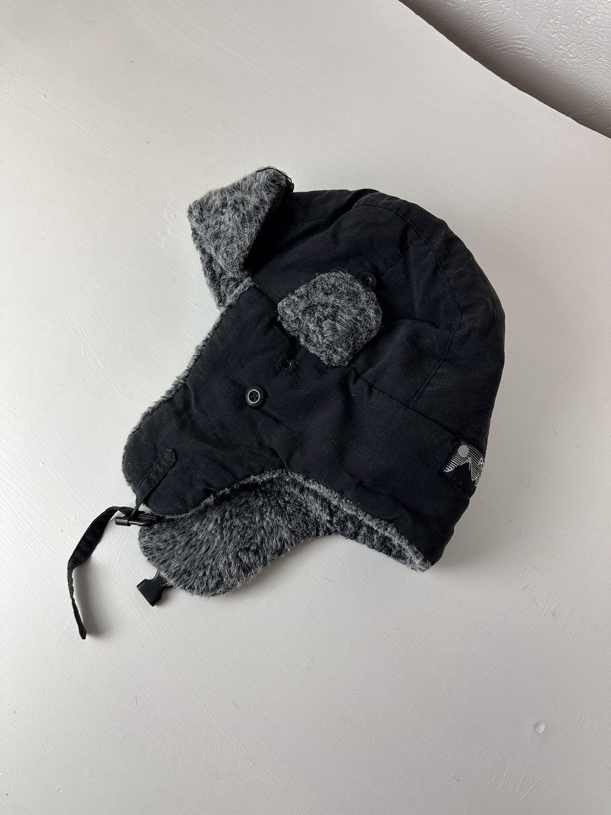 Hysteric Glamour × Vintage Crazy Y2K Mohair Fuzzy Hat Ushanka Punk Huge Size ONE SIZE - 5 Thumbnail