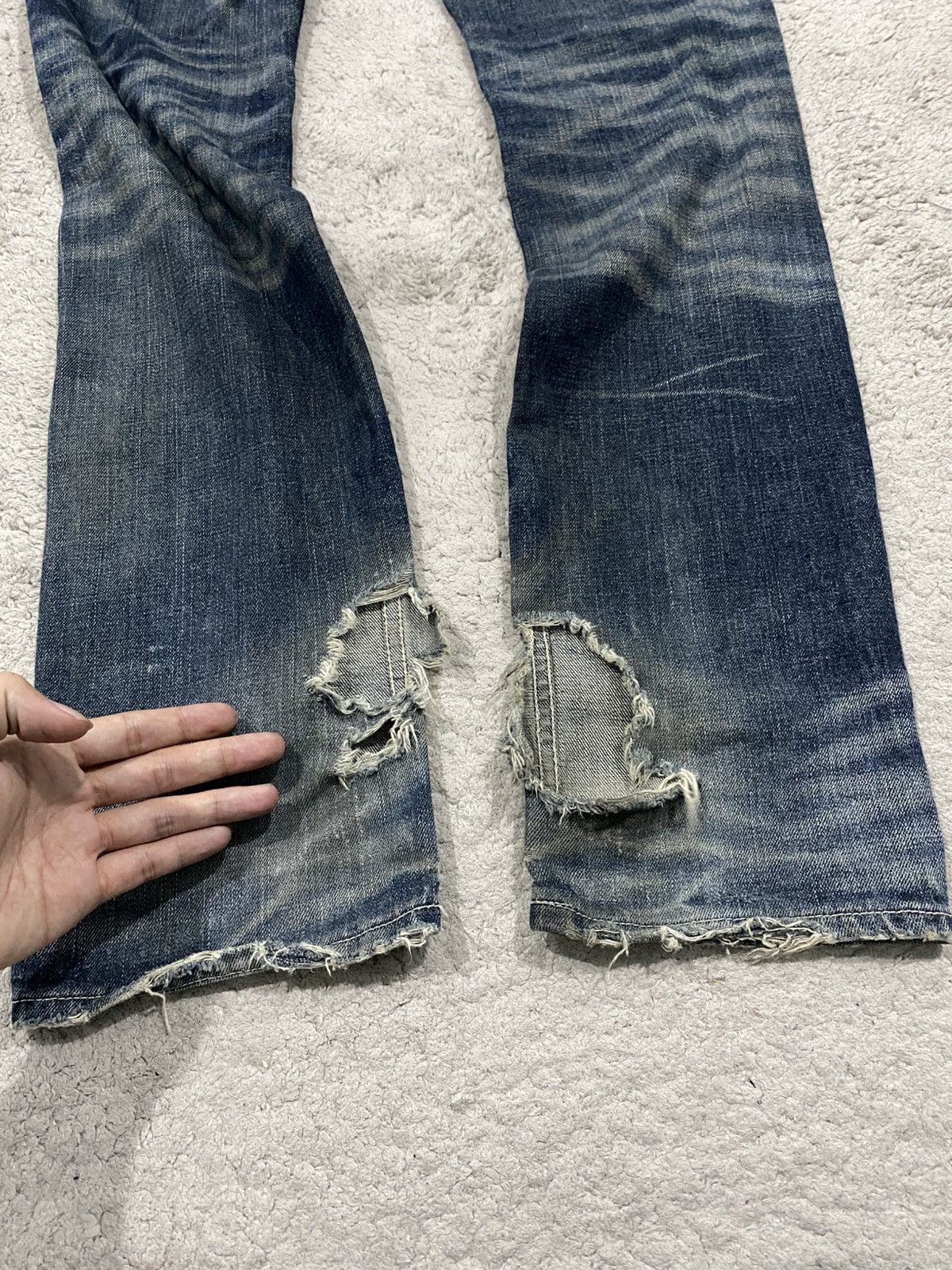 semanticdesign Semantic Design Mudwash Clawmark Distressed Denim Jeans Size US 32 / EU 48 - 10 Thumbnail