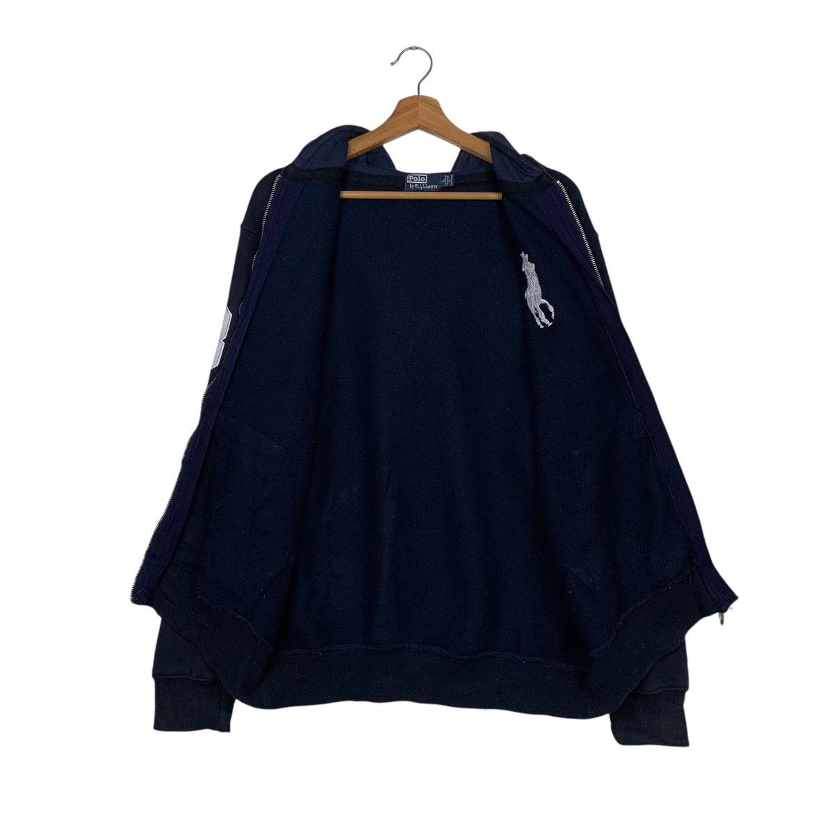 Polo Ralph Lauren 90's POLO RALPH LAUREN Embroidery Big Pony Hoodies #1718-C76 Size US L / EU 52-54 / 3 - 13 Thumbnail