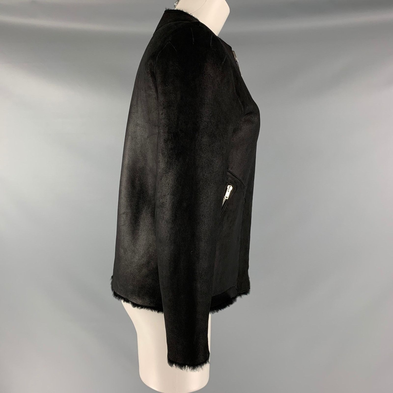 Isabel Marant ISABEL MARANT 6 Black Leather Shearling Reversible Jacket Size S / US 4 / IT 40 - 3 Thumbnail