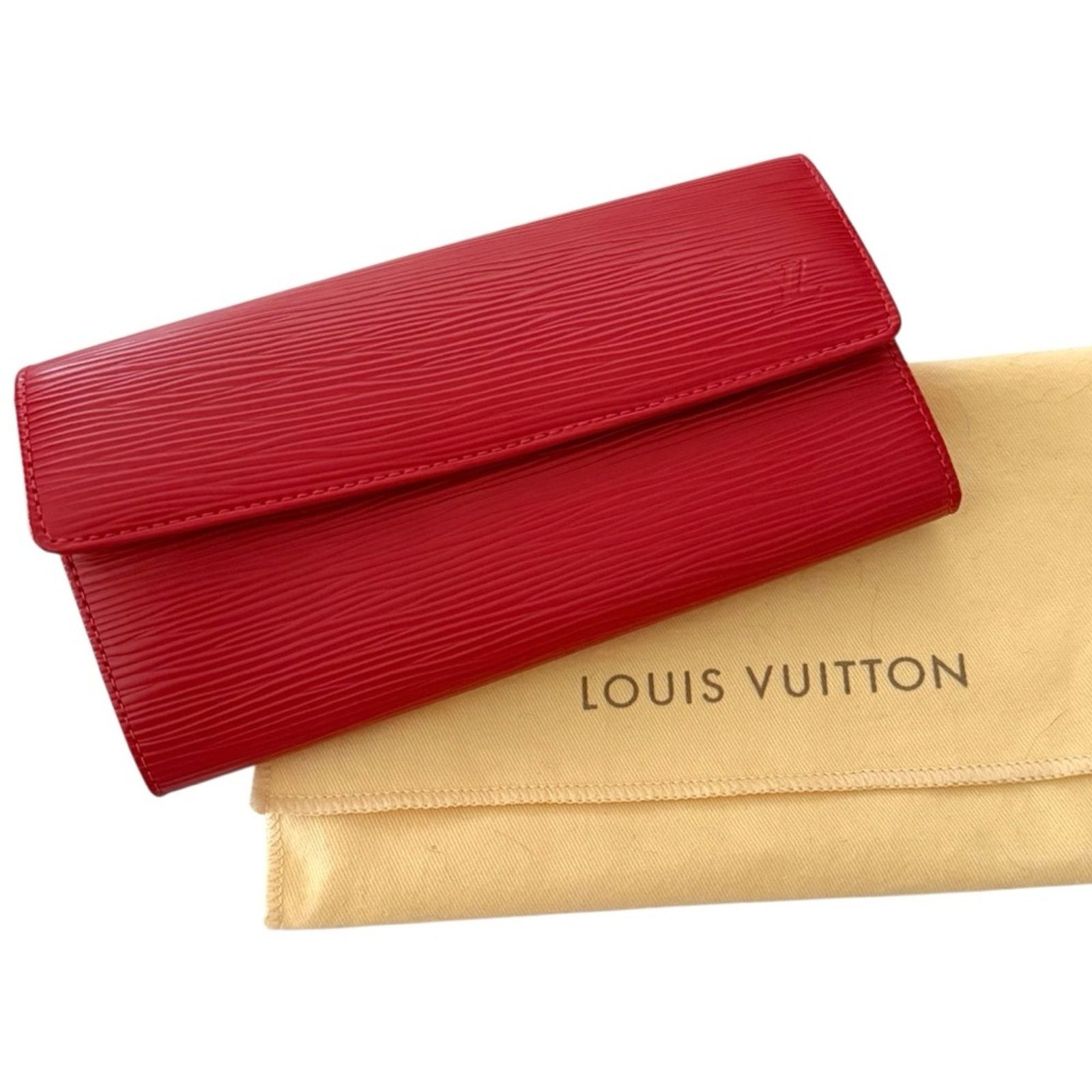 Louis Vuitton Louis Vuitton Epi Red Sarah Textured Leather Wallet Size ONE SIZE - 1 Thumbnail