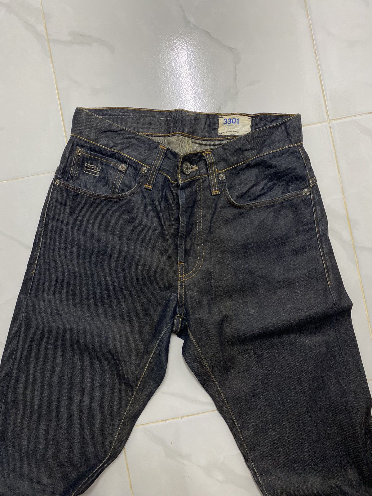 G-Star G Star Raw Waxed Denim Jeans Size US 30 / EU 46 - 3 Thumbnail