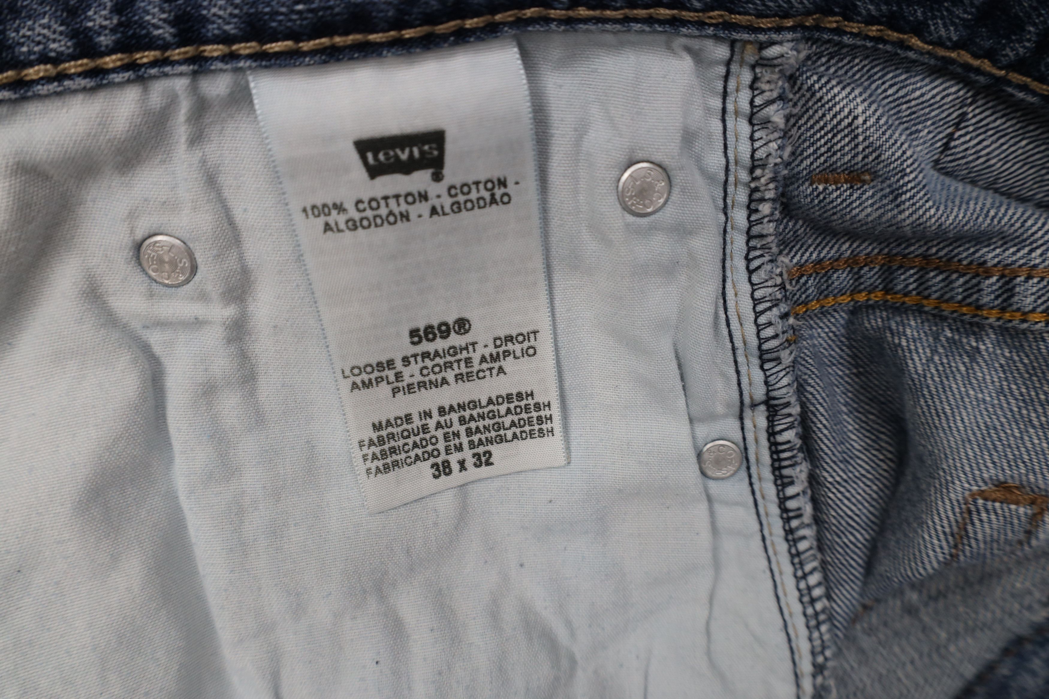 Levi's Vintage Y2K Levis 569 Straight Wide Leg Denim Jeans Blue Size US 38 / EU 54 - 10 Thumbnail