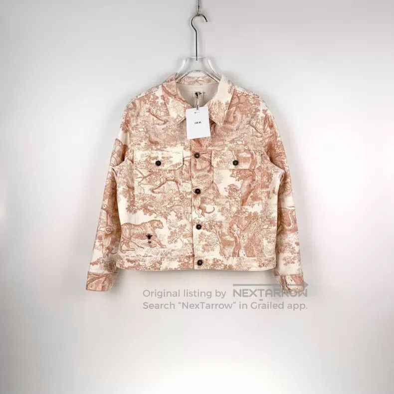 Dior Dior Pink Zoo Bee Embroidery Denim Jacket Size XXS / US 00 / IT 34 - 3 Thumbnail