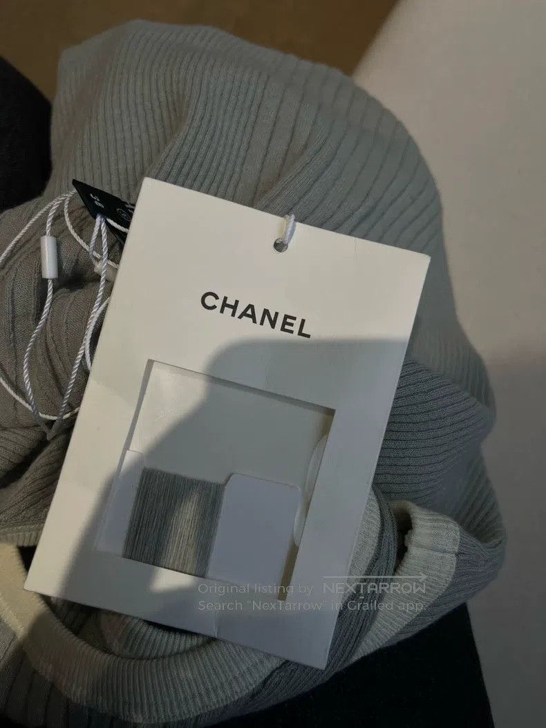 Chanel Chanel 25M blue-gray knitted vest long skirt Size XS / US 0-2 / IT 36-38 - 4 Thumbnail