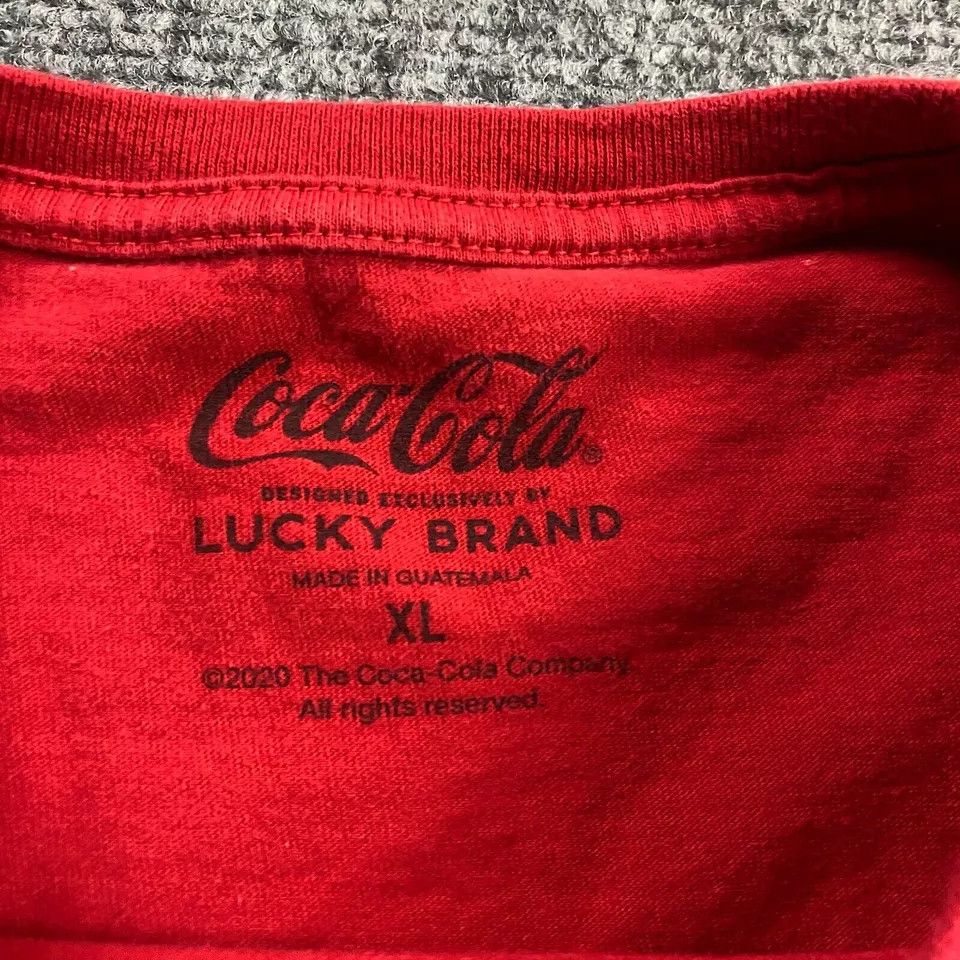 Lucky Brand Lucky Brand Coca Cola Shirt Men's Red Casual 100% Cotton XL Size US XL / EU 56 / 4 - 3 Thumbnail