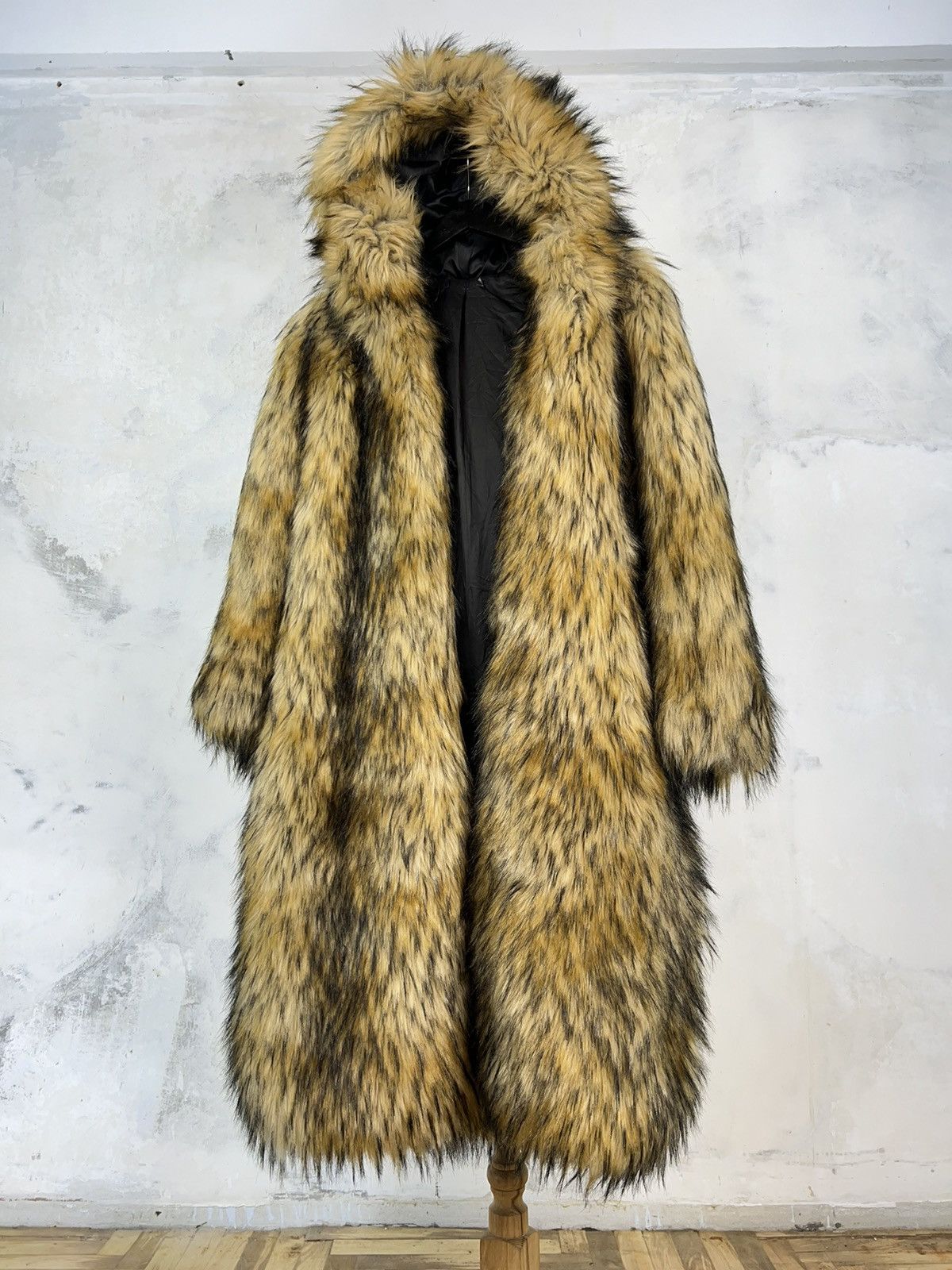 image of Vintage Faux Fur Coat Jacket Hooded Size 6 S - M in Camel, Women's