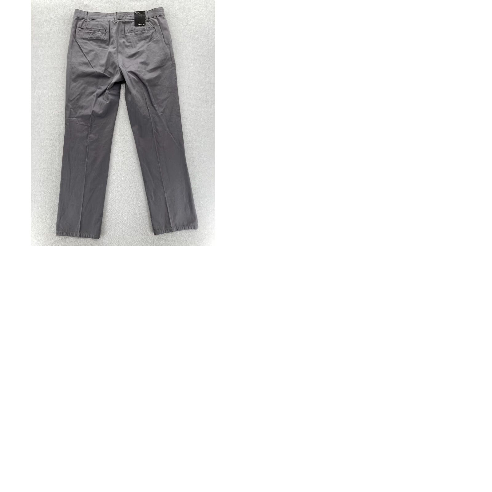 Liz Claiborne Claiborne Chino Pants Mens 34x32 Straight Leg Gray Flat Front Mid Rise Casual Size US 34 / EU 50 - 9 Thumbnail