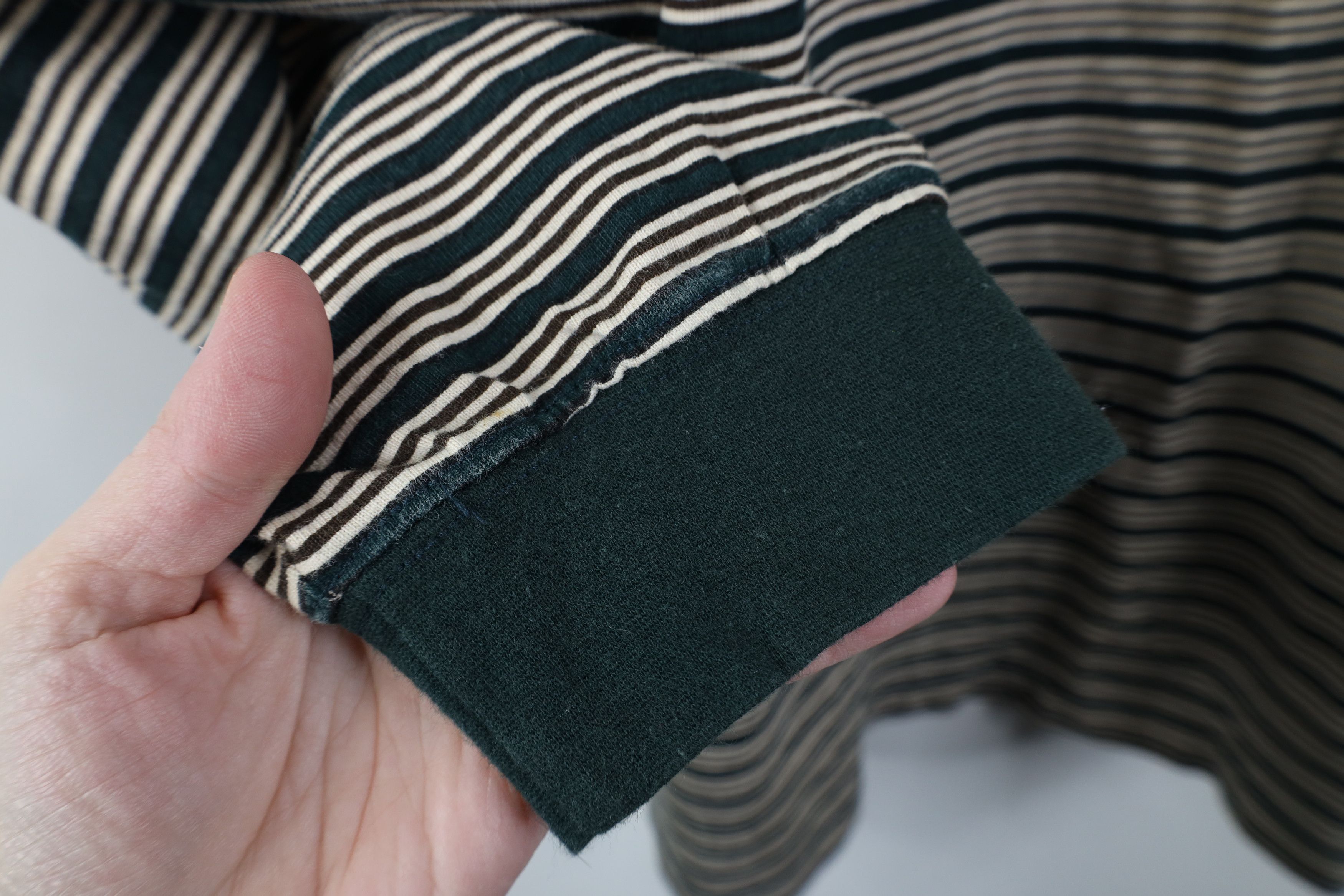 Vintage Vintage 90s Streetwear Striped Long Sleeve Henley T-Shirt Size US M / EU 48-50 / 2 - 7 Thumbnail