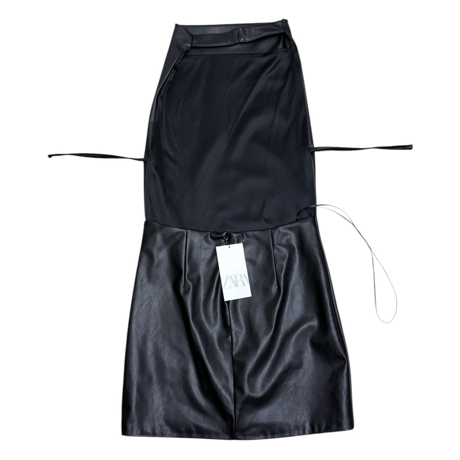 Zara ZARA Backless Faux Vegan Leather Mini Dress Womens Medium Size M / US 6-8 / IT 42-44 - 2 Thumbnail