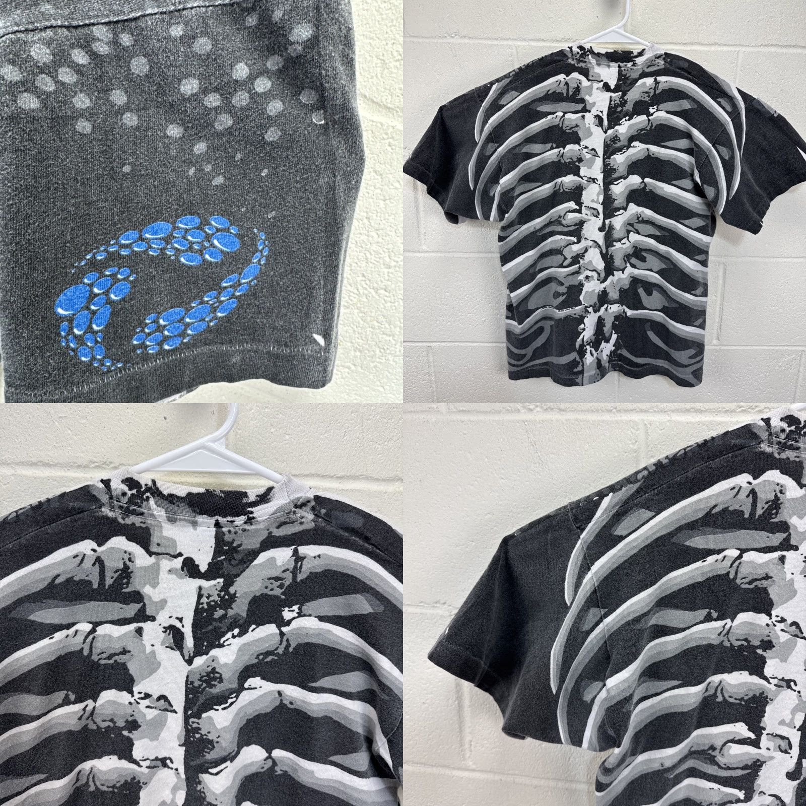Liquid Blue VINTAGE Liquid Blue Skull Bones T Shirt Men L Black Cropped Boxy 90s Hip Hop Halloween Graphic Print Short Sleeve Crew Neck"} Size US L / EU 52-54 / 3 - 9 Thumbnail