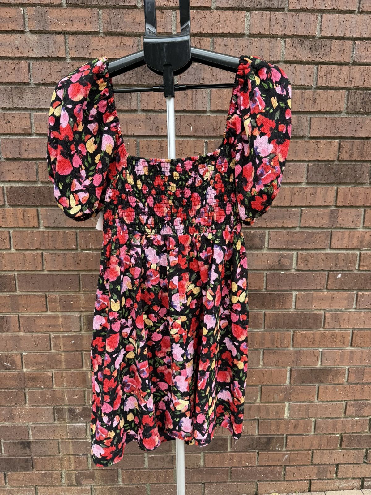 BCBGeneration BCBGeneration Floral Wildflower Puff Sleeve Babydoll Dress Size M / US 6-8 / IT 42-44 - 6 Thumbnail