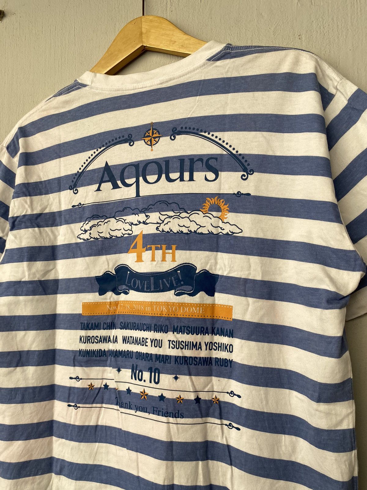 Anime Vintage Aqours 4th Love Live! Anime Stripe Tee Size US L / EU 52-54 / 3 - 6 Thumbnail