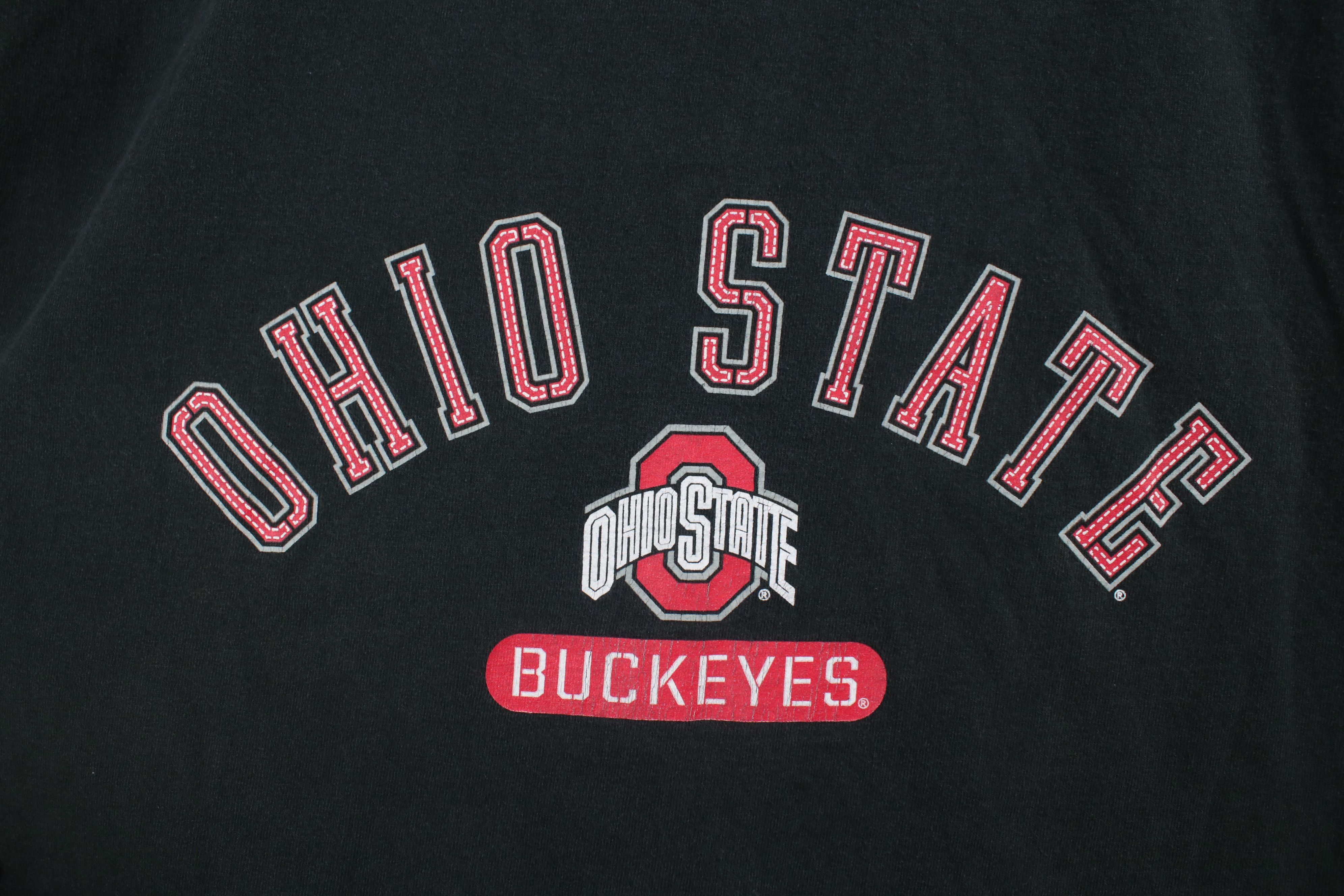 Vintage Vintage 90s Spell Ohio State University T-Shirt Black Cotton Size US XL / EU 56 / 4 - 4 Thumbnail