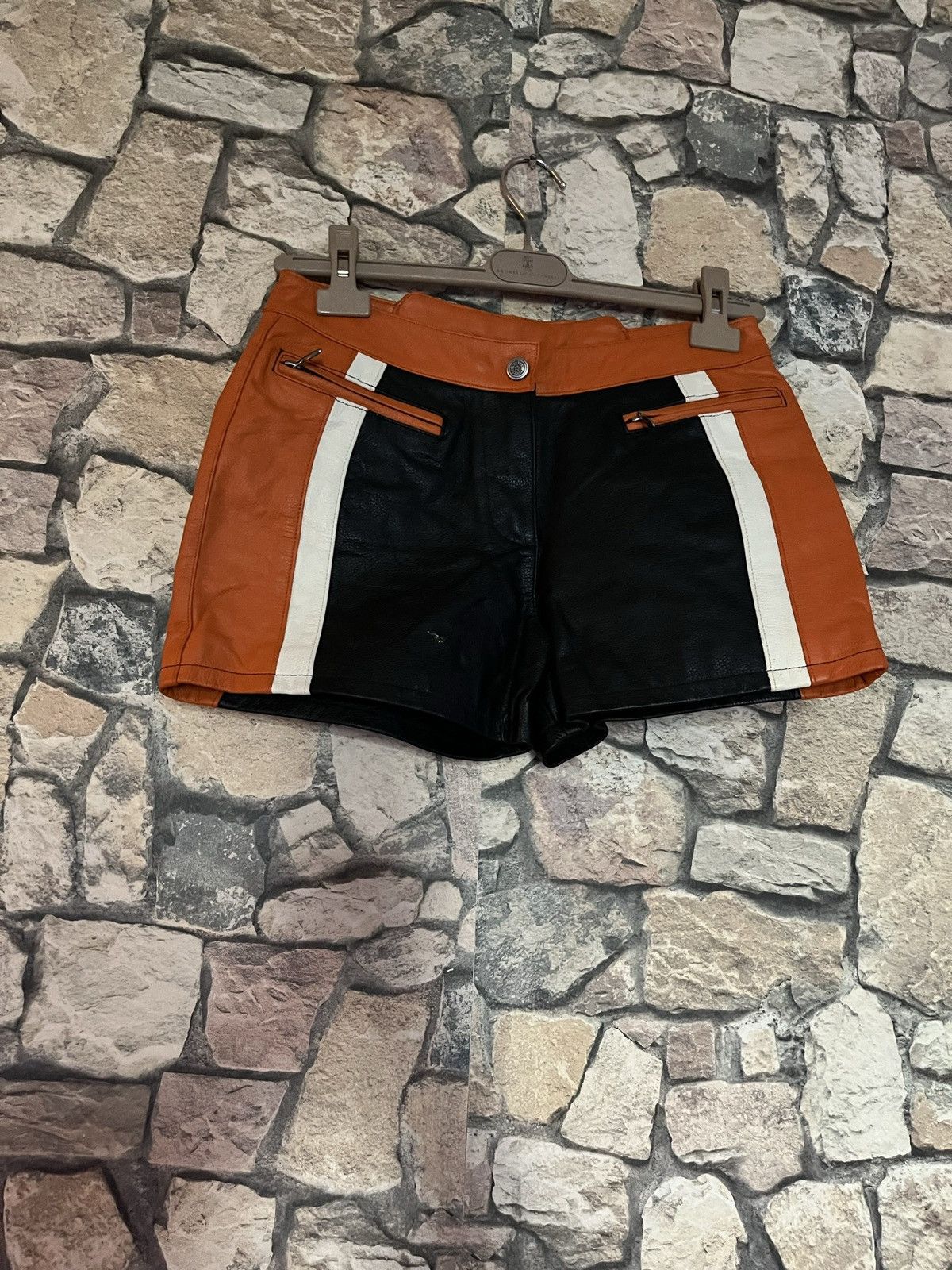 Harley Davidson Vintage Leather Mini Shorts