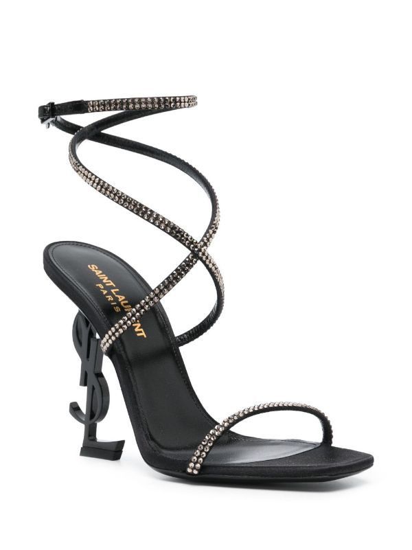 Saint Laurent Paris o1bcso1str1124 Opyum Sandals in Black Size US 8.5 / IT 38.5 - 2 Thumbnail