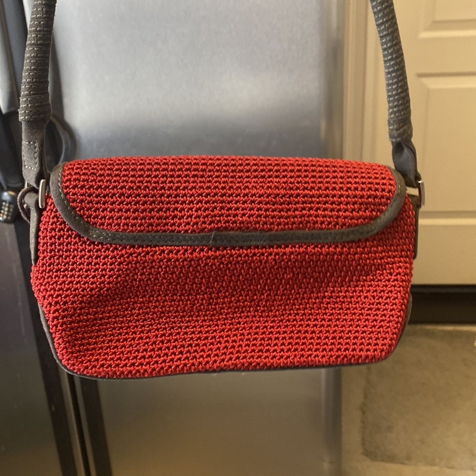 The Sak the SAK crochet basket weave faux suede mini shoulder bag Size ONE SIZE - 5 Thumbnail