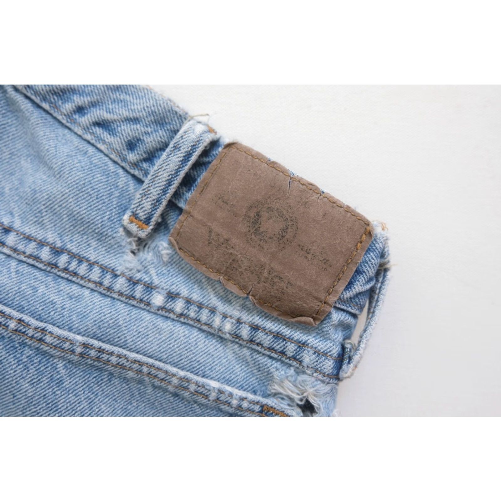 Wrangler VINTAGE Wrangler Jeans Shorts 90s Y2K Retro Work Distressed Blue 100% Cotton SZ 34 Regular Mens Size US 34 / EU 50 - 4 Thumbnail
