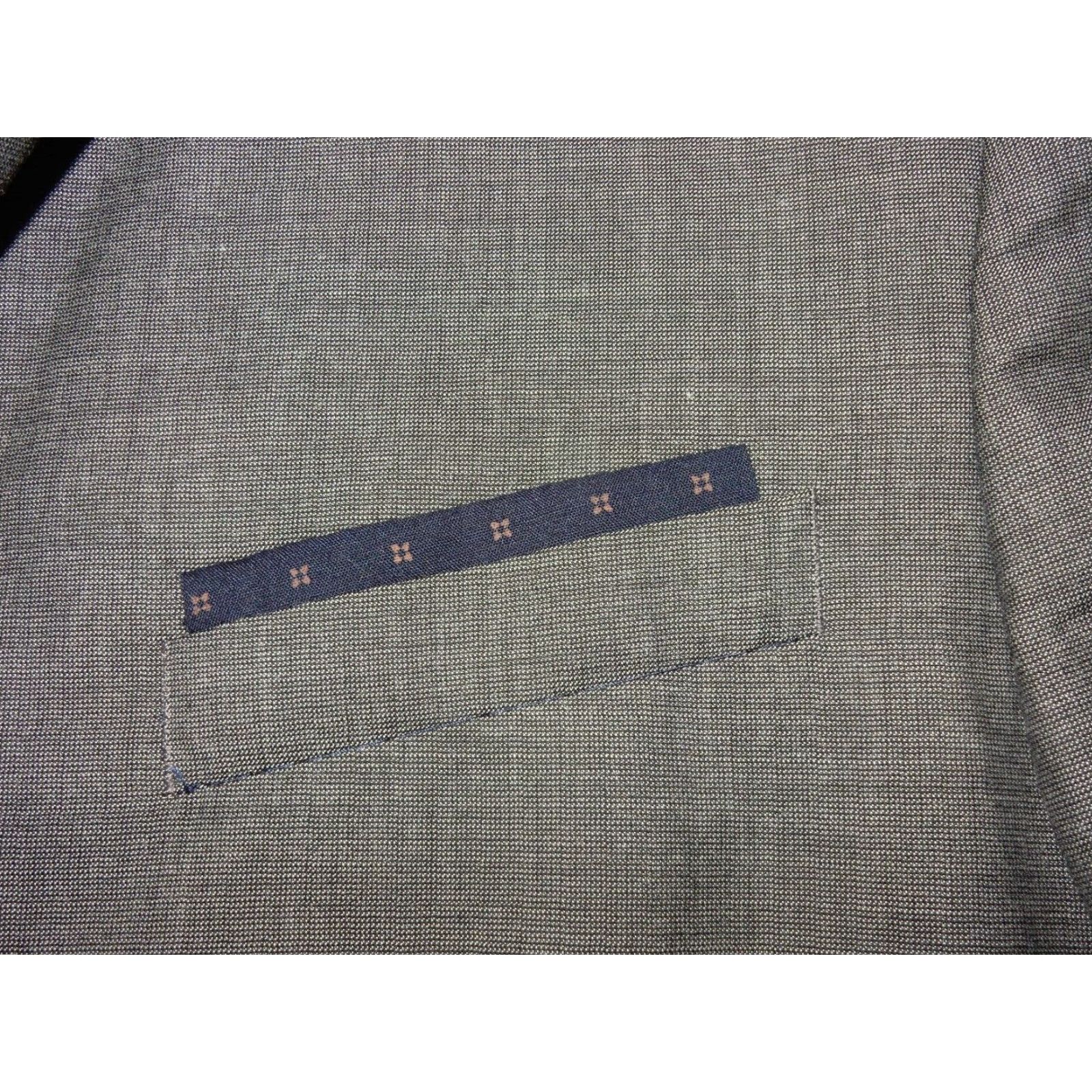 Zara VINTAGE Zara Men's Blazer Jacket Size 50 EUR Gray 20in Chest 90s Mens Size 42R - 5 Thumbnail