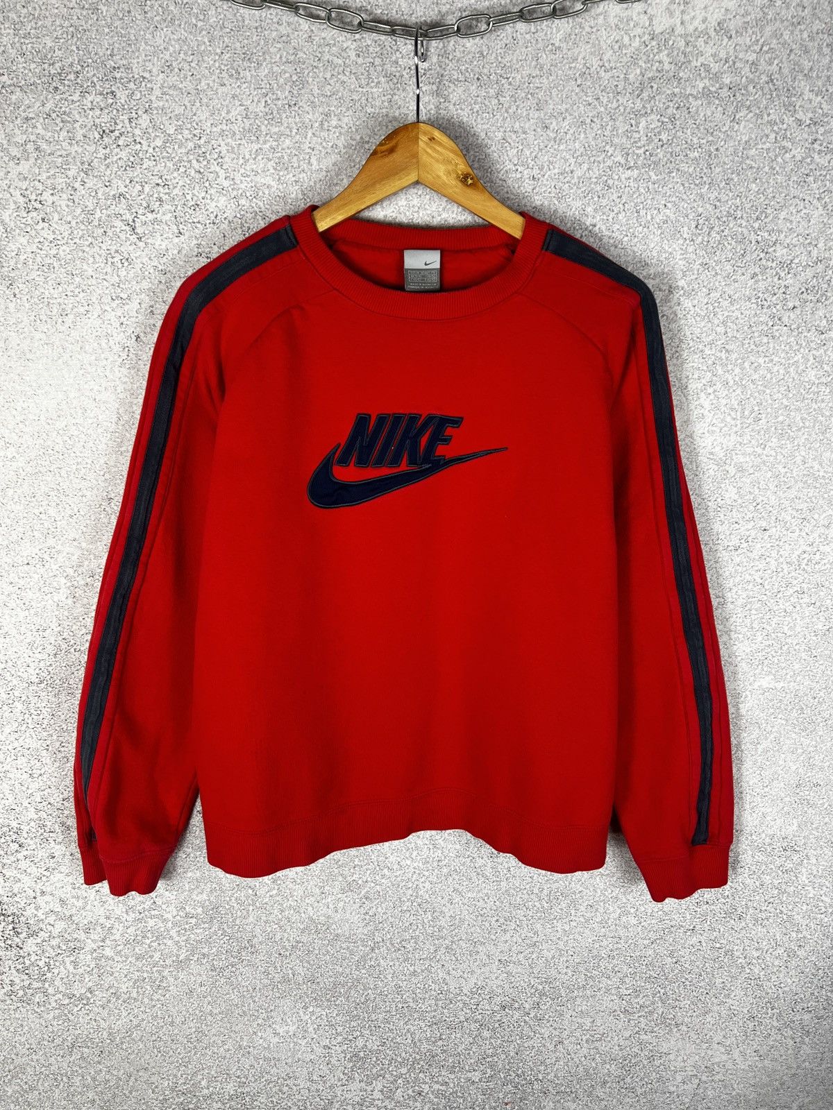 Nike Vintage Y2K Nike Big Swoosh Logo Sweatshirt Boxy Fit Size US M / EU 48-50 / 2 - 1 Thumbnail