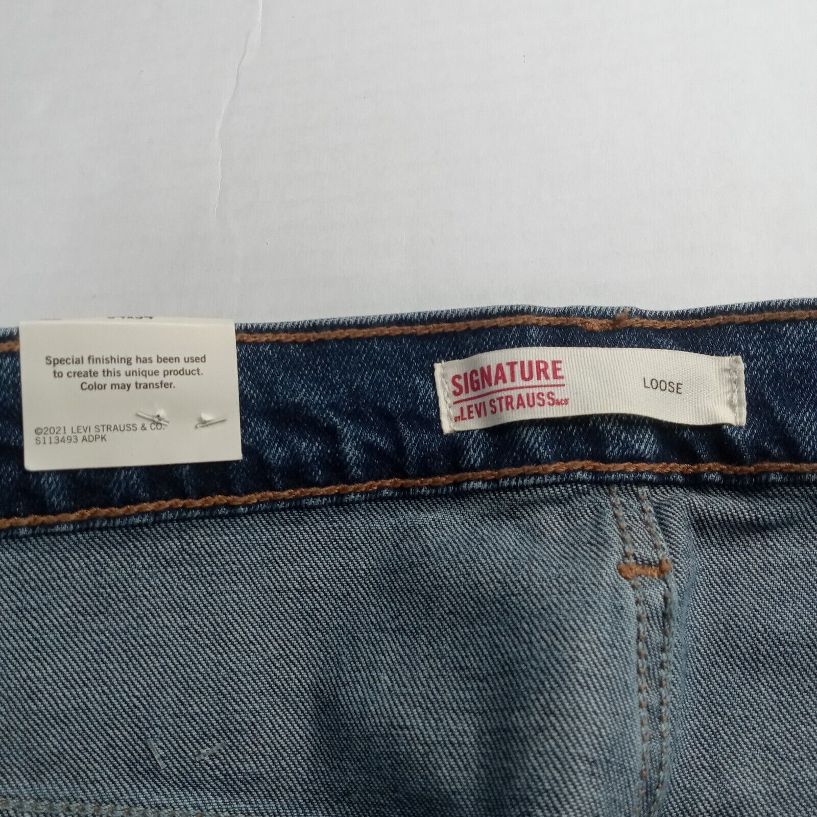 Levi's Signature By Levi's Loose Jeans Men's 34x34 Blue Denim Flex Size US 34 / EU 50 - 4 Thumbnail