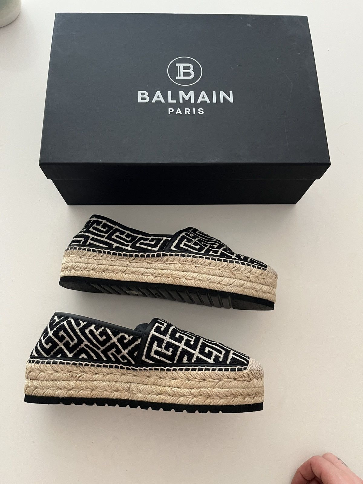 Balmain NIB - Balmain Monogram Alex Espadrille Size US 8 / EU 41 - 1 Thumbnail