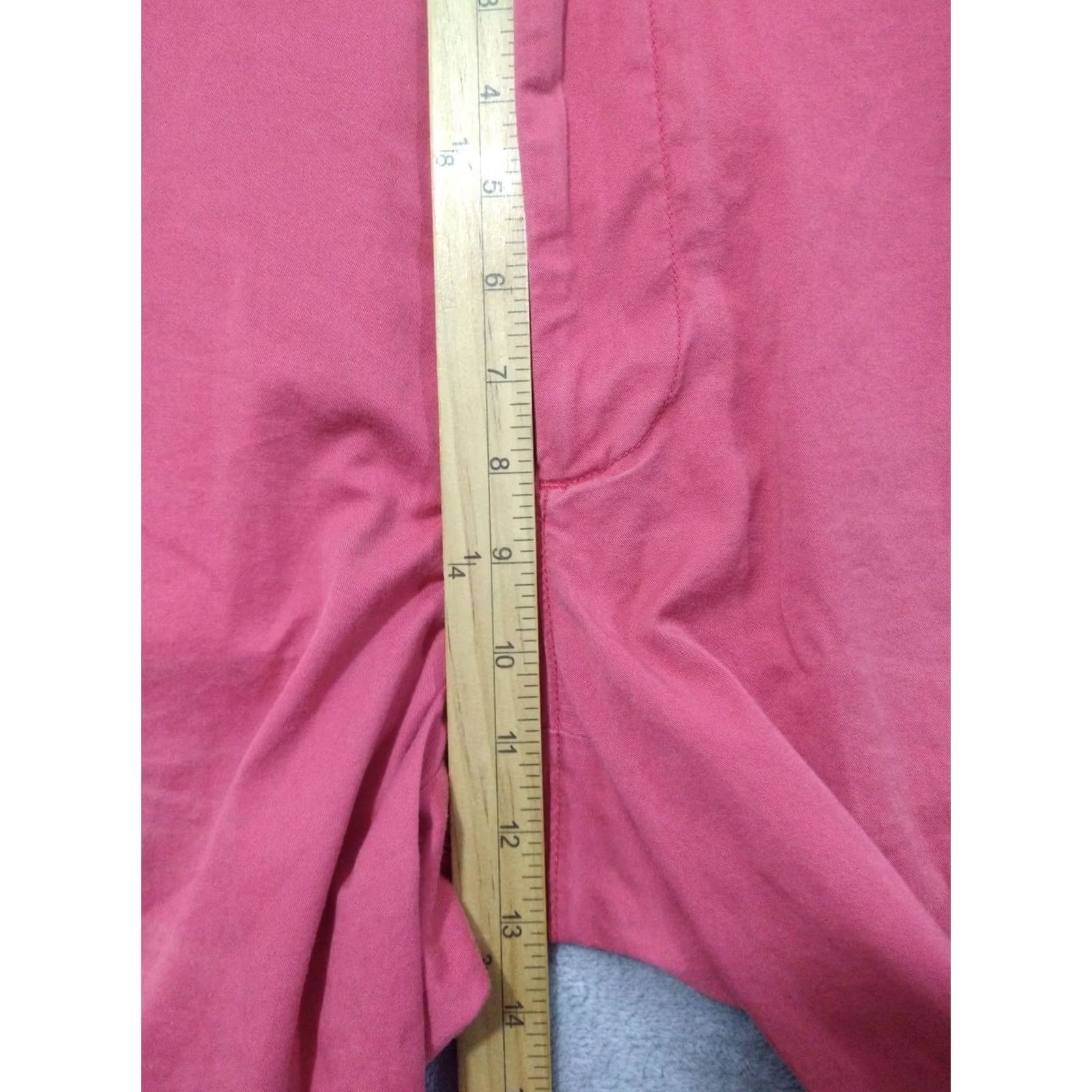 J.Crew J.CREW Shorts Mens 36 Pink Flat Front Mid Rise Stretch Chino Pockets Preppy Vertical Solid Vintage: No Size US 36 / EU 52 - 4 Thumbnail