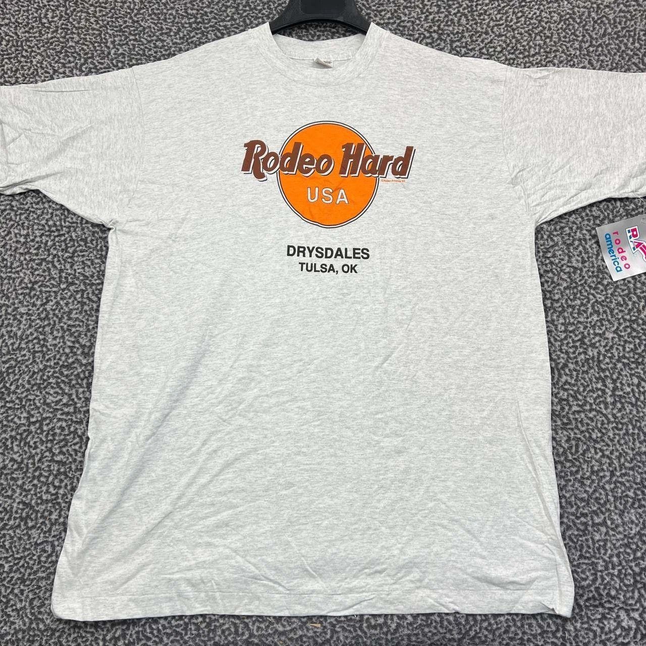 Fruit Of The Loom Vintage Rodeo Hard USA Shirt Men 2XL Gray Deadstock New Size US XXL / EU 58 / 5 - 1 Thumbnail