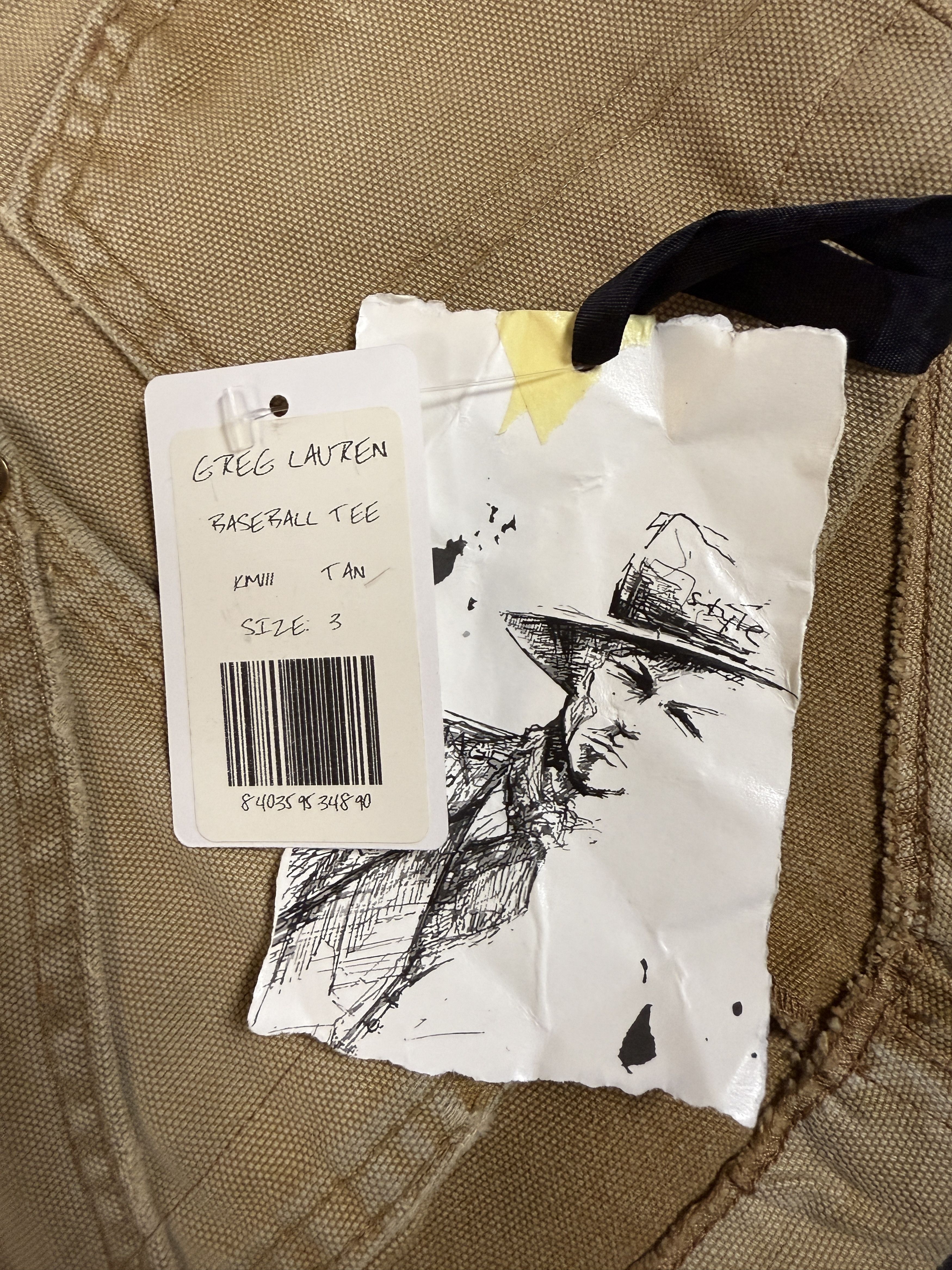 Greg Lauren $1250 Greg Lauren Tan Baseball Shirt Size US L / EU 52-54 / 3 - 12 Thumbnail
