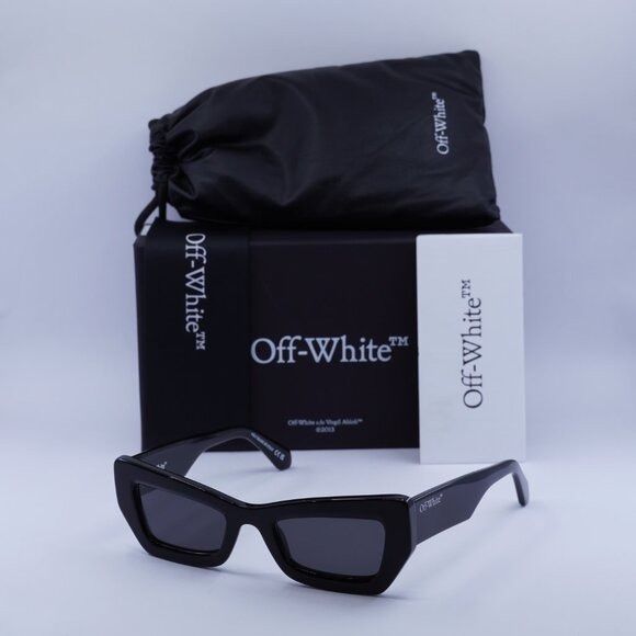 Off-White 🕶️New Off-White OERI137 AURORA 1007 Sunglasses - Black Size ONE SIZE - 11 Thumbnail
