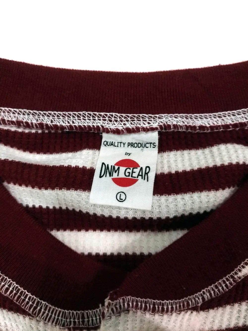 Denime Rare! DNM Gear by Denime Stripe Henley Thermal Size US M / EU 48-50 / 2 - 4 Thumbnail