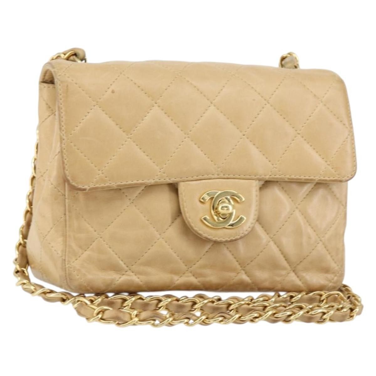 Chanel Chanel Vintage Square Classic Single Flap Bag Quilted Lambskin Size ONE SIZE - 1 Thumbnail