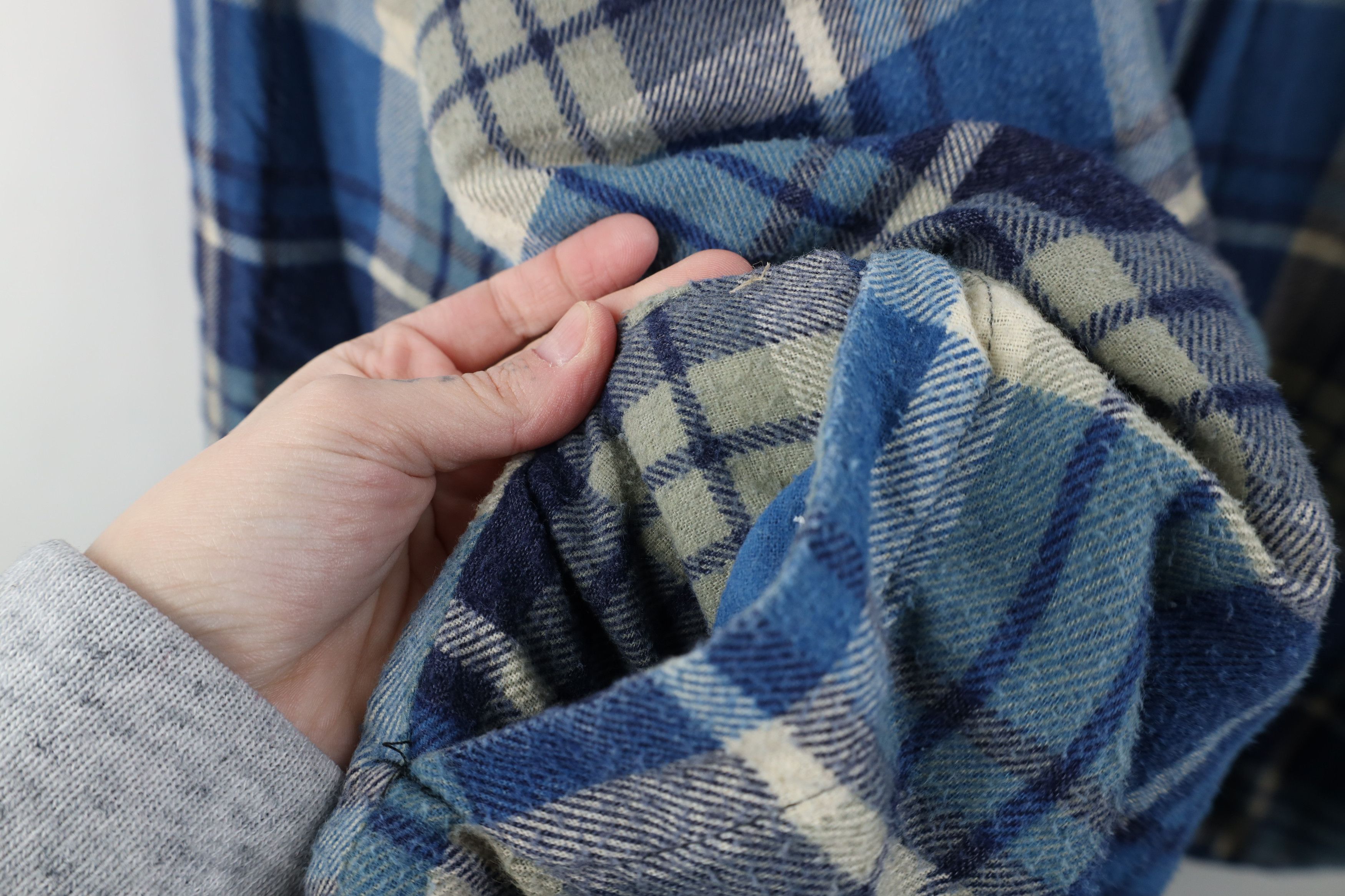 Vintage Vintage 90s Streetwear Flannel Full Zip Shirt Jacket Plaid Size US XXL / EU 58 / 5 - 8 Thumbnail