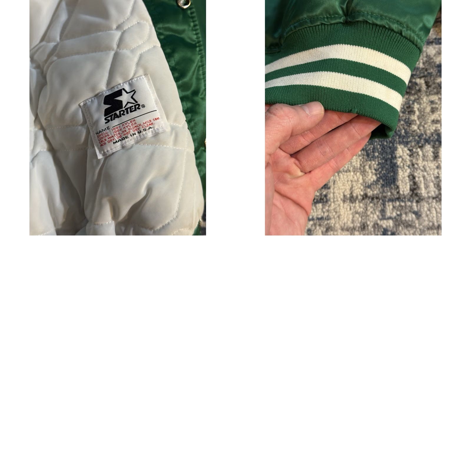 Starter VINTAGE Michigan State Spartans Green Satin Starter Jacket M NCAA OFFICIAL Bomber Jacket Mens 80s College Sports Satin Lined Pockets Size US M / EU 48-50 / 2 - 8 Thumbnail