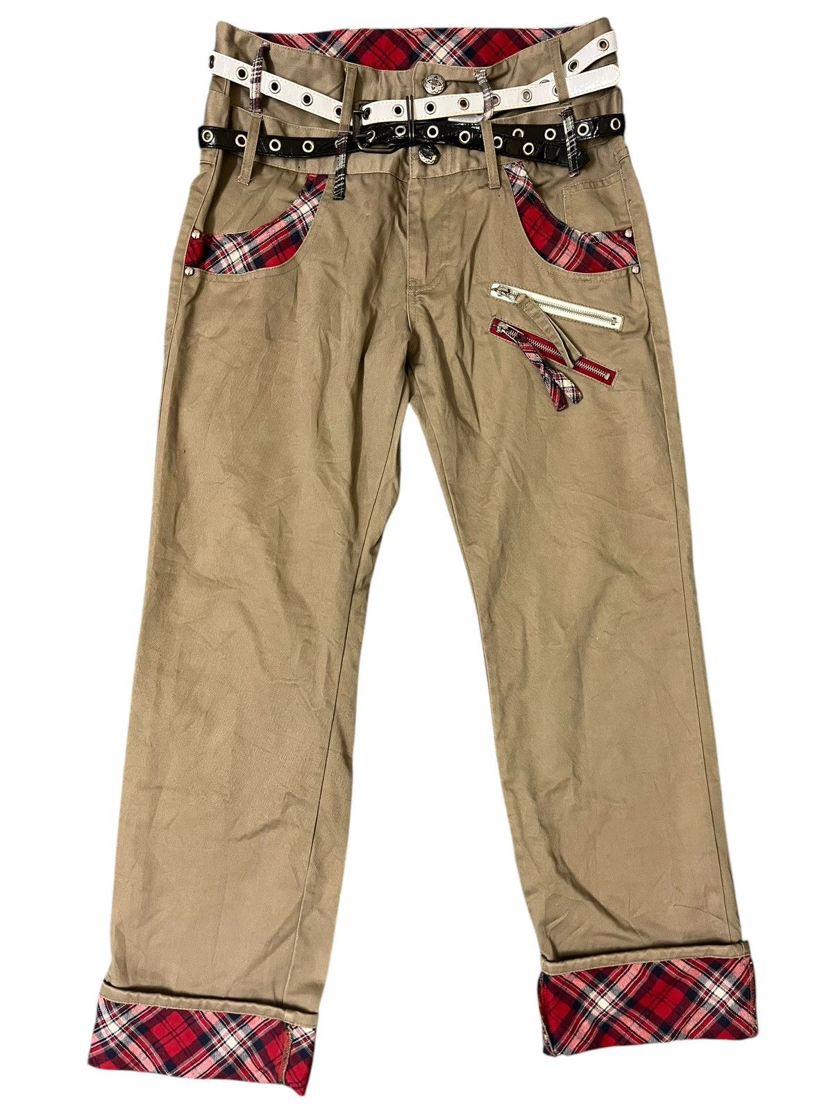 Japanese Brand Japanese Brand Double Waist with Belt Pants Size US 32 / EU 48 - 1 Thumbnail