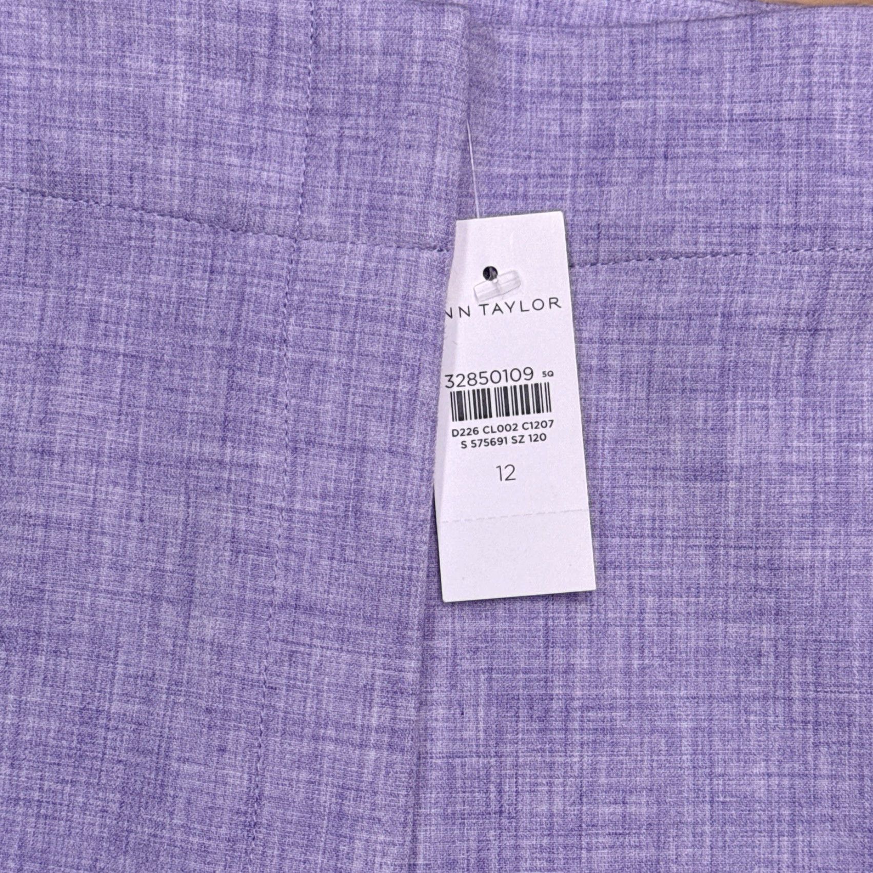 Ann Taylor VINTAGE not applicable; Actually: Ann Taylor High Rise Ankle Pants Womens 12 Violet Stretch New Size 34" / US 12 / IT 48 - 4 Thumbnail