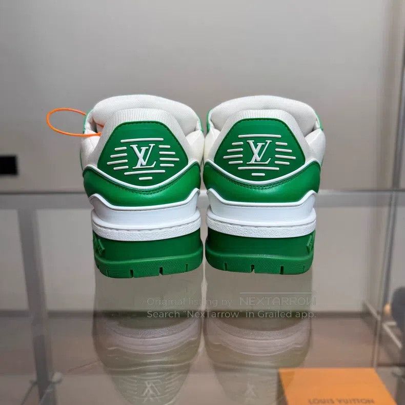 Louis Vuitton Louis Vuitton Trainer Maxi Fat Ding White Green shoes Size US 8.5 / EU 41-42 - 3 Thumbnail