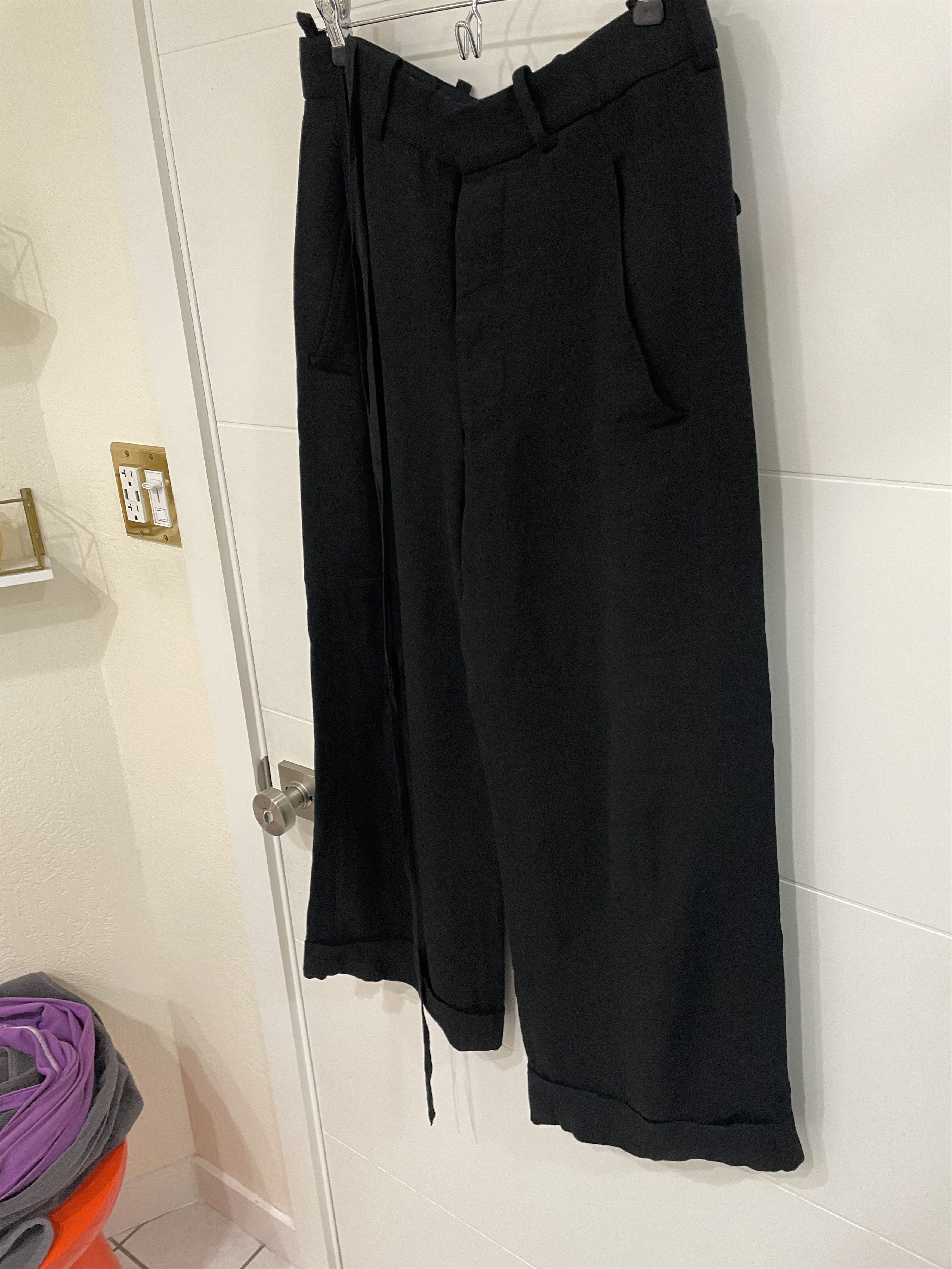 Ann Demeulemeester Wide Slouchy Pants With Waist Tie Size US 30 / EU 46 - 5 Thumbnail