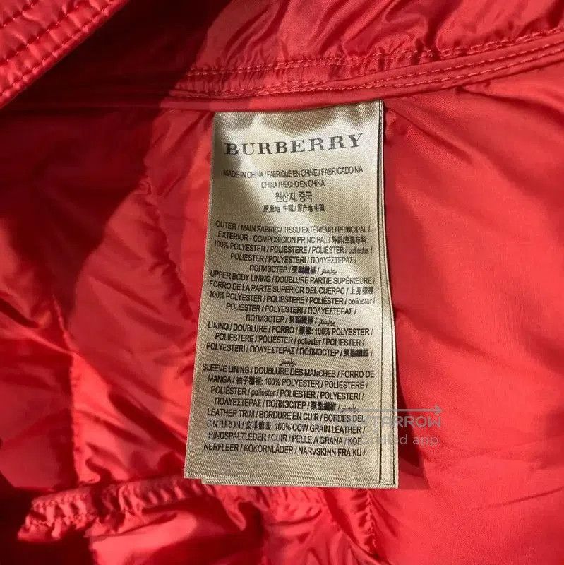 Burberry Burberry Red Polyester Women's Puffer Jacket. Size M / US 6-8 / IT 42-44 - 7 Thumbnail