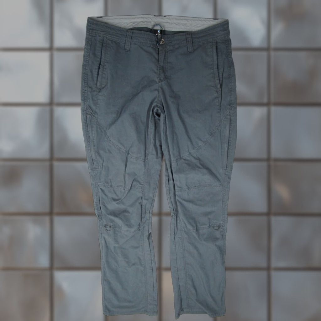 Vintage KUHL Women's Pants 12 Regular Blue Spire Roll Up Travel Work Chino 34x31 Size 34" / US 12 / IT 48 - 1 Thumbnail